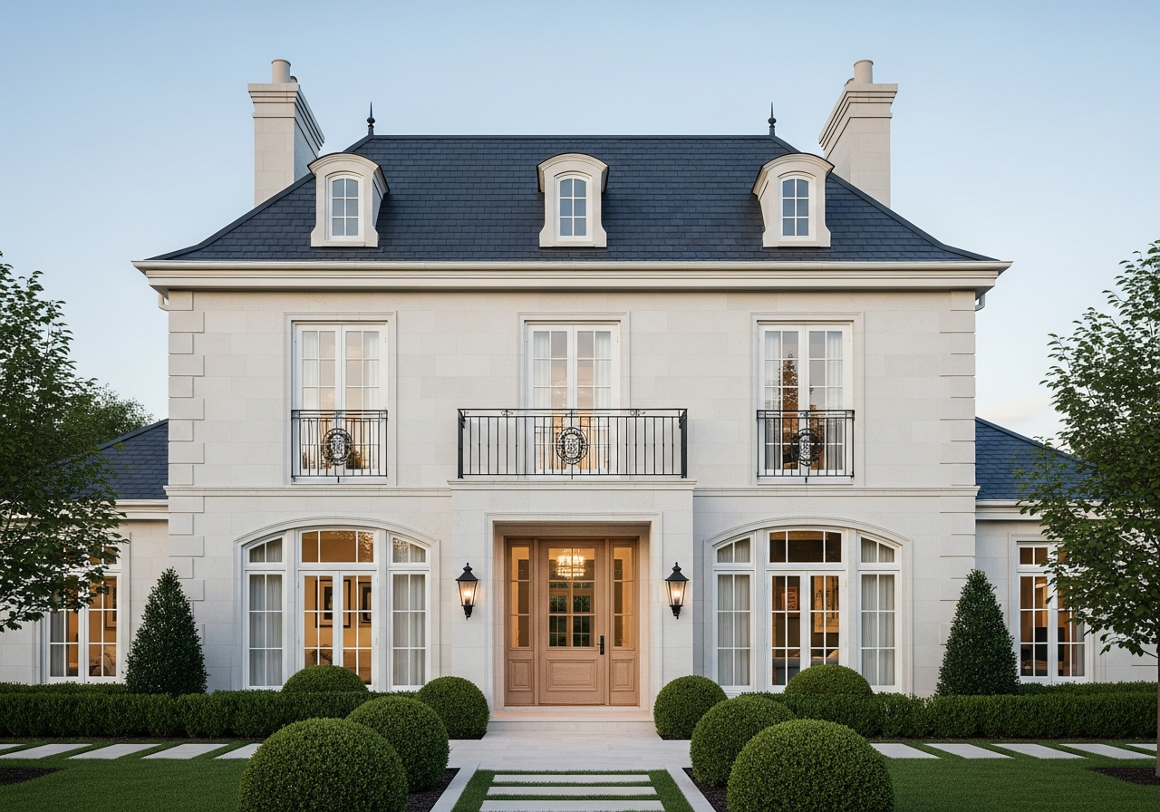 Devereux — French Provincial two storey facade