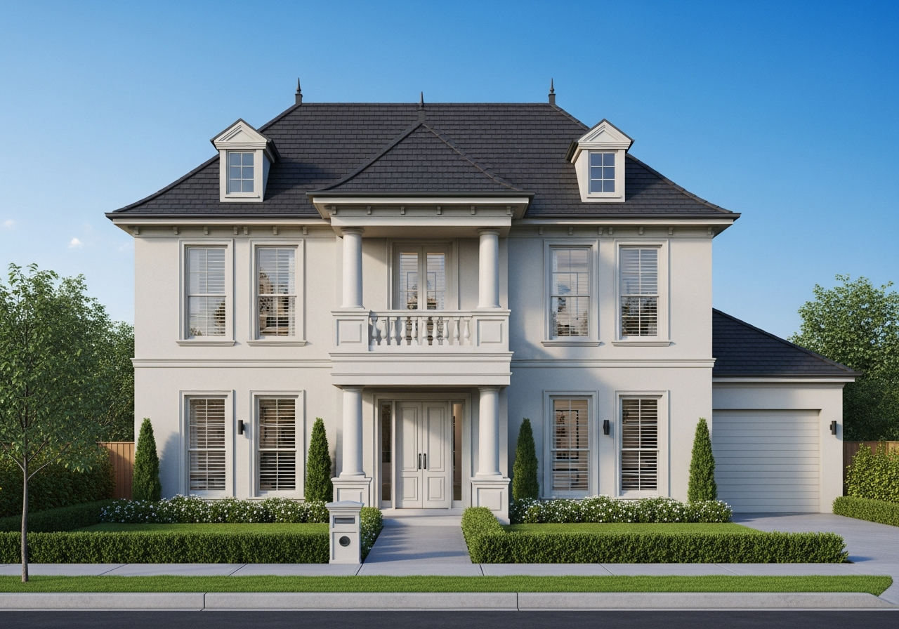 Montrose — French Provincial two storey facade