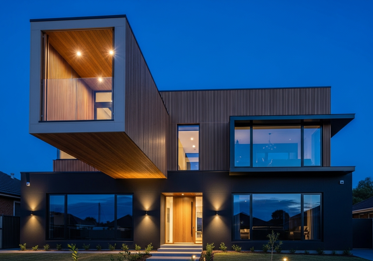 Pemberton — Contemporary Dark two storey facade