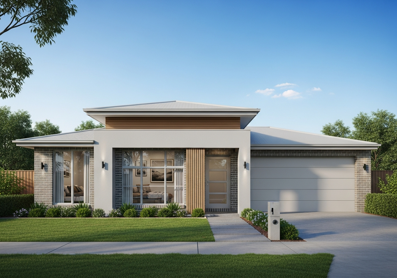 Halston — Contemporary single storey facade