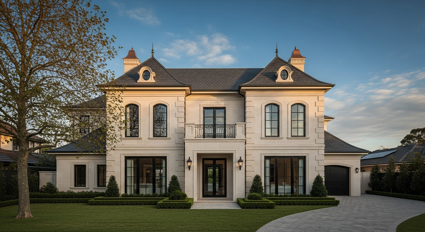 French Provincial home built by Ravcon